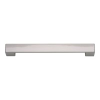 ATLAS HOMEWARES CABINET HARDWARE WIDE SQUARE PULL 192 MM CC BRUSHED NICKEL - cabinetknobsonline