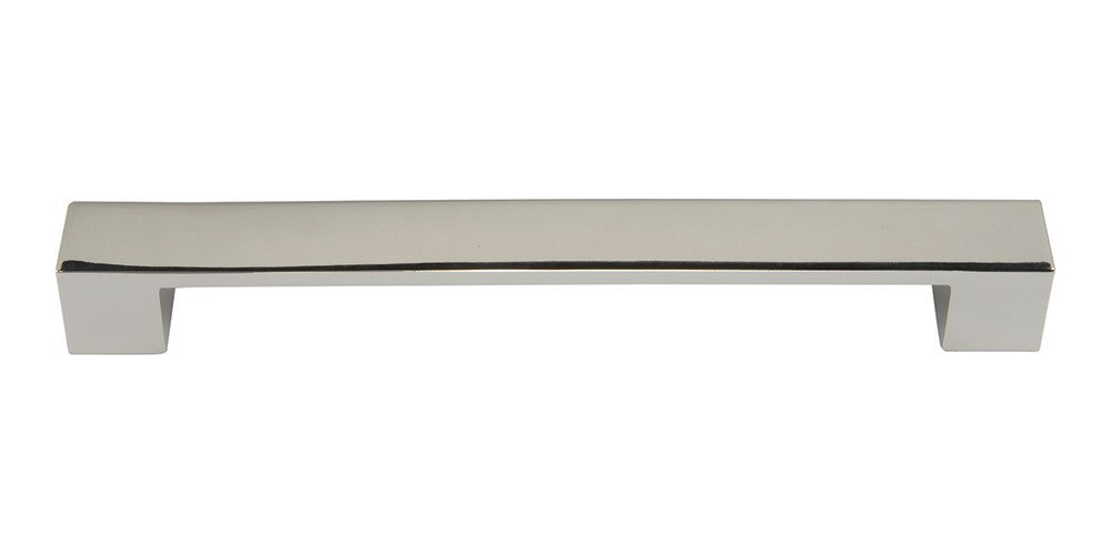 ATLAS HOMEWARES CABINET HARDWARE WIDE SQUARE PULL 192 MM CC POLISHED NICKEL - cabinetknobsonline