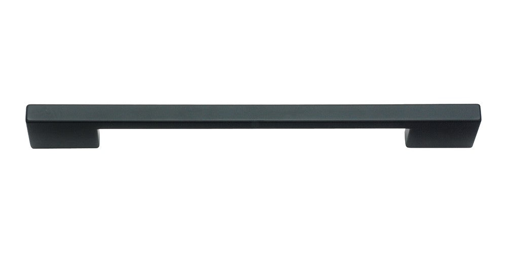 ATLAS HOMEWARES CABINET HARDWARE THIN SQUARE PULL 192 MM CC MATTE BLACK - cabinetknobsonline