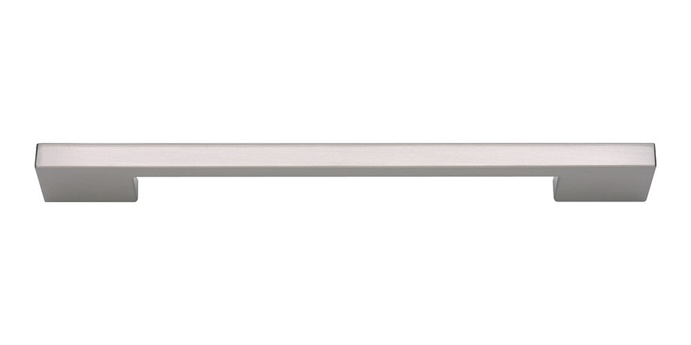 ATLAS HOMEWARES CABINET HARDWARE THIN SQUARE PULL 192 MM CC BRUSHED NICKEL - cabinetknobsonline