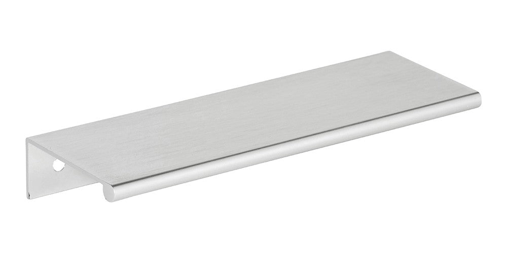 ATLAS HOMEWARES CABINET HARDWARE TAB EDGE PULL 110 MM CC BRUSHED NICKEL - cabinetknobsonline