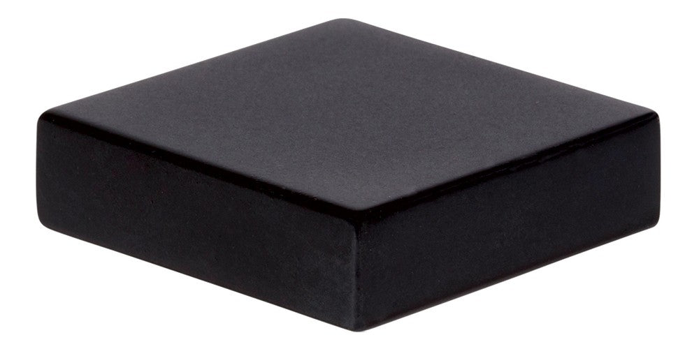 ATLAS HOMEWARES CABINET HARDWARE THIN SQUARE KNOB MATTE BLACK - cabinetknobsonline