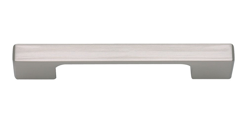 ATLAS HOMEWARES CABINET HARDWARE THIN SQUARE PULL 96 MM CC BRUSHED NICKEL - cabinetknobsonline