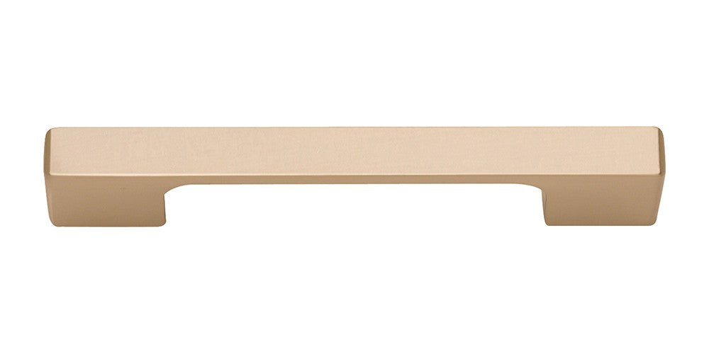 ATLAS HOMEWARES CABINET HARDWARE THIN SQUARE PULL 96 MM CC CHAMPAGNE - cabinetknobsonline