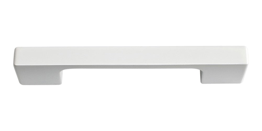 ATLAS HOMEWARES CABINET HARDWARE THIN SQUARE PULL 96 MM CC HIGH GLOSS WHITE - cabinetknobsonline