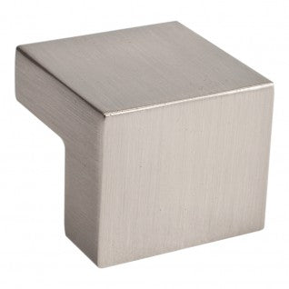 ATLAS HOMEWARES CABINET HARDWARE SMALL SQUARE KNOB 16MM CC BRUSHED NICKEL - cabinetknobsonline