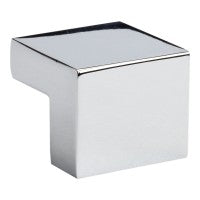 ATLAS HOMEWARES CABINET HARDWARE SMALL SQUARE KNOB 16MM CC CHROME - cabinetknobsonline