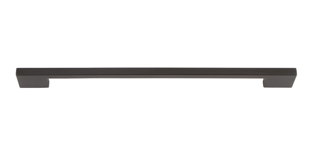 ATLAS HOMEWARES CABINET HARDWARE THIN SQUARE PULL 288 MM CC MATTE BLACK - cabinetknobsonline