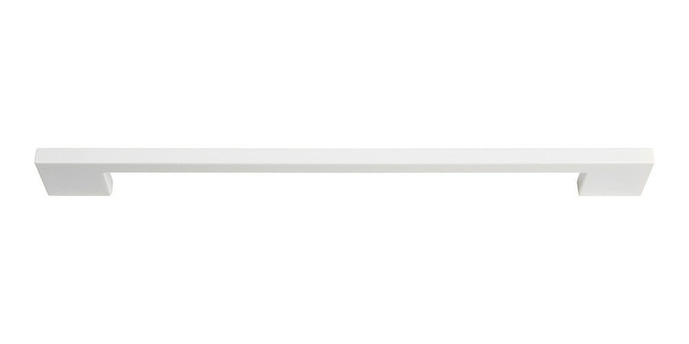 ATLAS HOMEWARES CABINET HARDWARE THIN SQUARE PULL 288 MM CC HIGH GLOSS WHITE - cabinetknobsonline