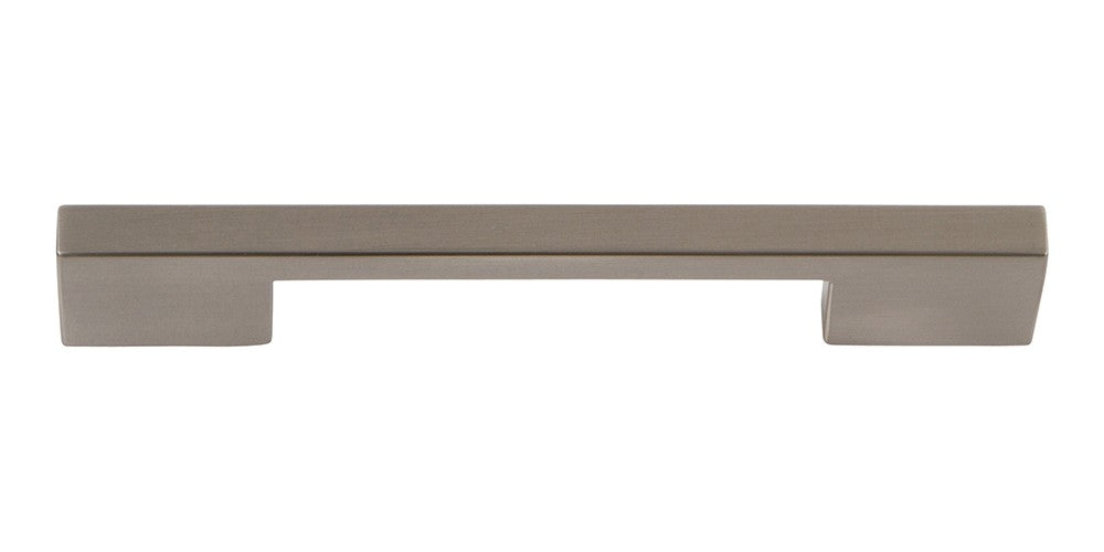 ATLAS HOMEWARES CABINET HARDWARE THIN SQUARE PULL 128 MM CC BRUSHED NICKEL - cabinetknobsonline