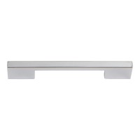 ATLAS HOMEWARES CABINET HARDWARE THIN SQUARE PULL 128 MM CC CHROME - cabinetknobsonline