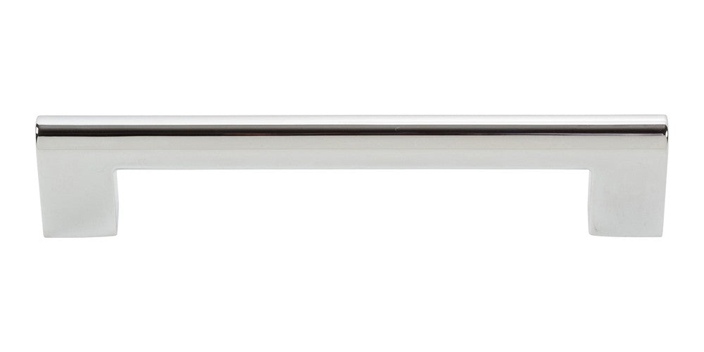 ATLAS HOMEWARES CABINET HARDWARE ROUND RAIL PULL 128 MM CC CHROME - cabinetknobsonline