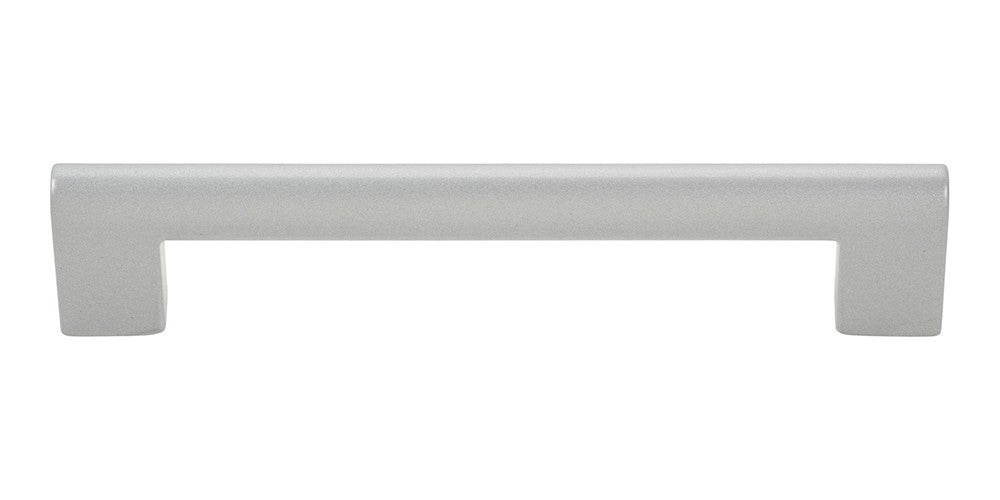 ATLAS HOMEWARES CABINET HARDWARE ROUND RAIL PULL 128 MM CC MATTE CHROME - cabinetknobsonline