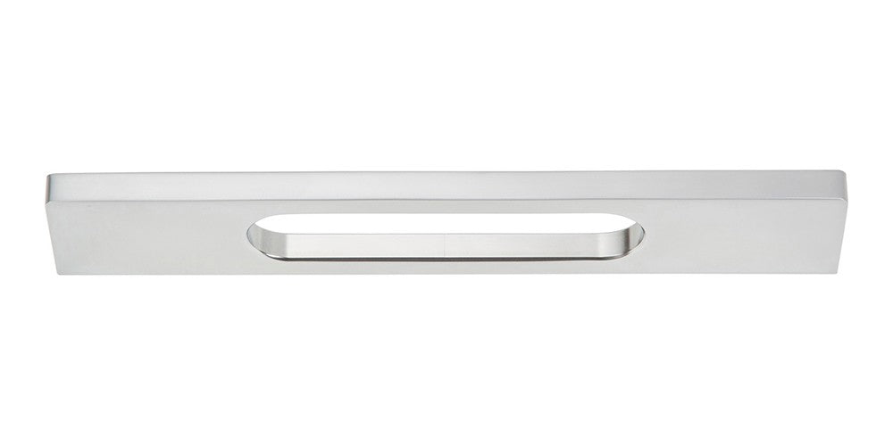 ATLAS HOMEWARES CABINET HARDWARE LEVEL PULL 128 MM CC MATTE CHROME - cabinetknobsonline