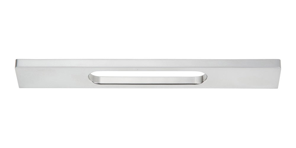 ATLAS HOMEWARES CABINET HARDWARE LEVEL PULL 160 MM CC MATTE CHROME - cabinetknobsonline