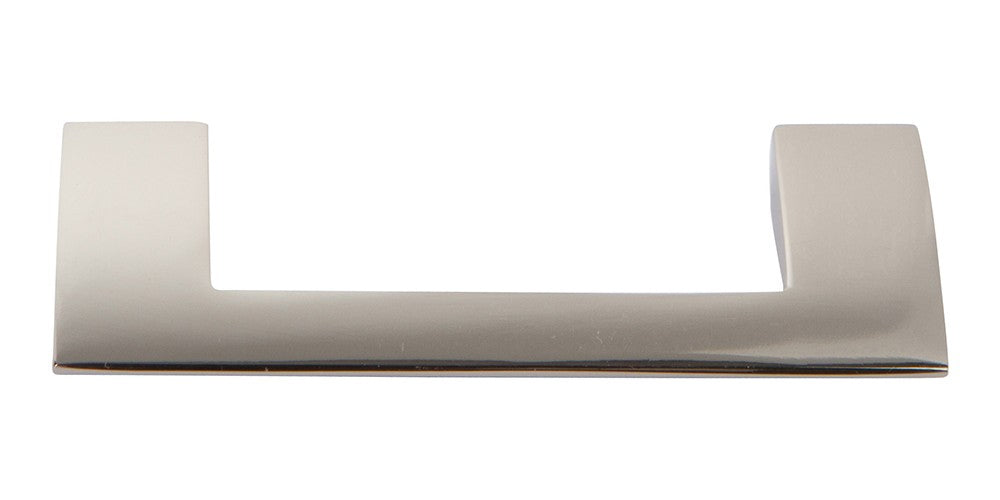 ATLAS HOMEWARES CABINET HARDWARE ANGLED DROP PULL 3" CC POLISHED NICKEL - cabinetknobsonline