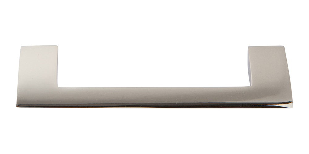 ATLAS HOMEWARES CABINET HARDWARE ANGLED DROP PULL 96MM POLISHED NICKEL - cabinetknobsonline