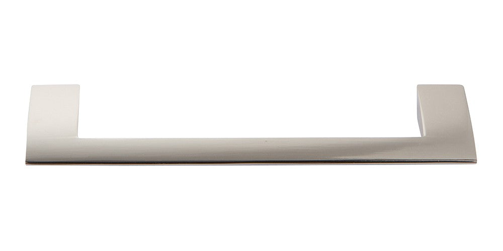 ATLAS HOMEWARES CABINET HARDWARE ANGLED DROP PULL 128MM POLISHED NICKEL - cabinetknobsonline