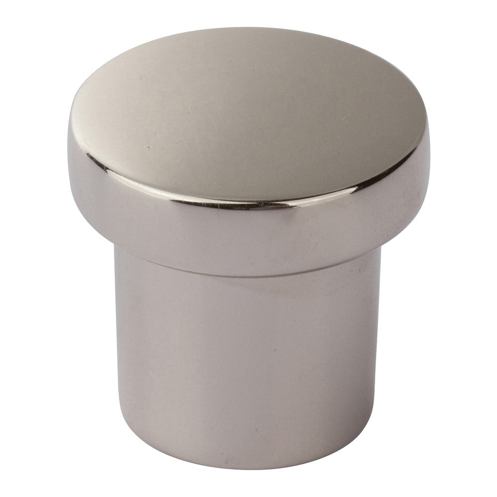 ATLAS HOMEWARES CABINET HARDWARE CHUNKY ROUND KNOB SMALL  POLISHED NICKEL - cabinetknobsonline