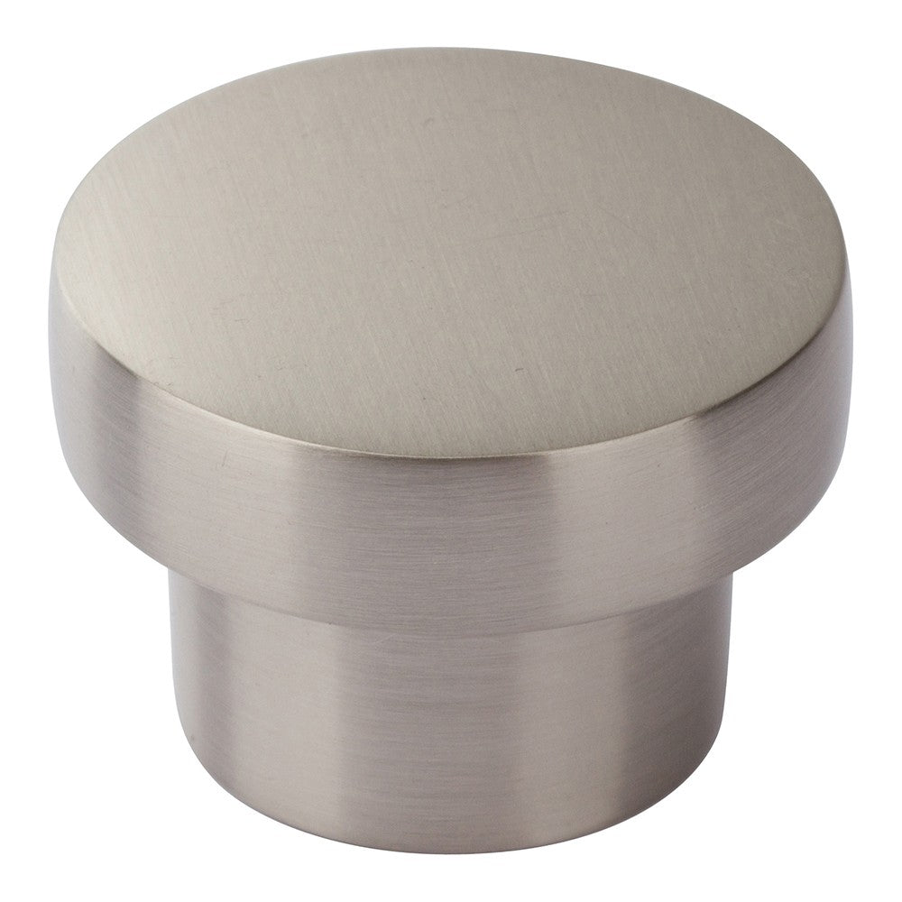 ATLAS HOMEWARES CABINET HARDWARE CHUNKY ROUND KNOB MEDIUM  BRUSHED NICKEL - cabinetknobsonline