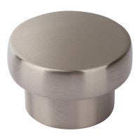 ATLAS HOMEWARES CABINET HARDWARE CHUNKY ROUND KNOB LARGE BRUSHED NICKEL - cabinetknobsonline