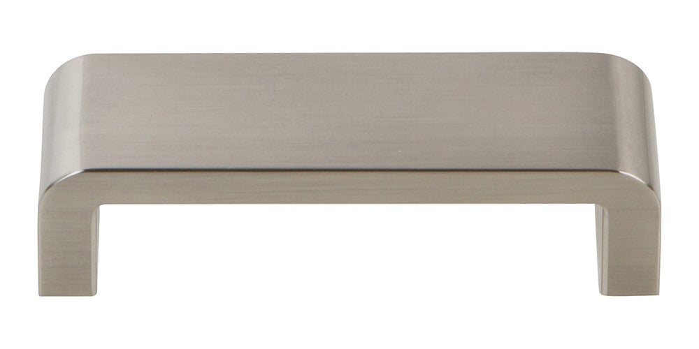 ATLAS HOMEWARES CABINET HARDWARE PLATFORM PULL 96MM CC BRUSHED NICKEL - cabinetknobsonline