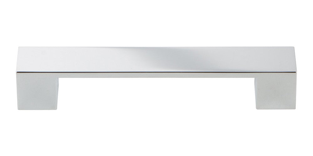 ATLAS HOMEWARES CABINET HARDWARE WIDE SQUARE PULL 128MM CC CHROME - cabinetknobsonline