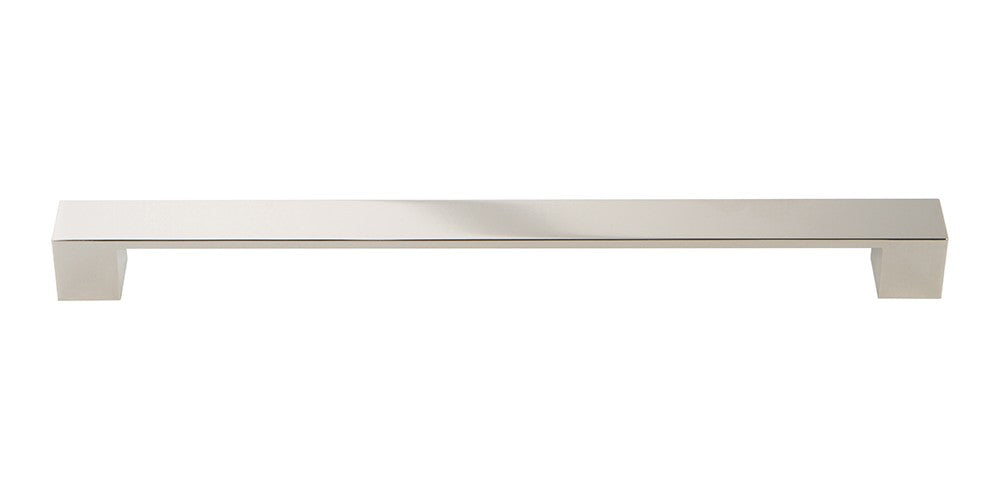 ATLAS HOMEWARES CABINET HARDWARE WIDE SQUARE PULL 288MM CC POLISHED NICKEL - cabinetknobsonline