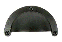 Acorn Manufacturing Cabinet Hardware Black Cabinet Bin Pull 3-5-8" x 2" - cabinetknobsonline