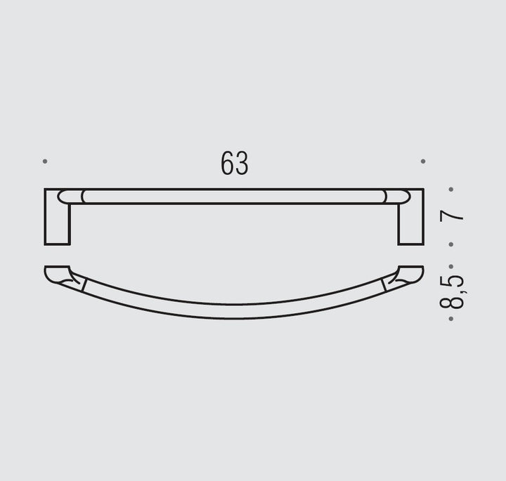 Colombo Design Luna Collection Towel Bar 63cm Chrome - cabinetknobsonline