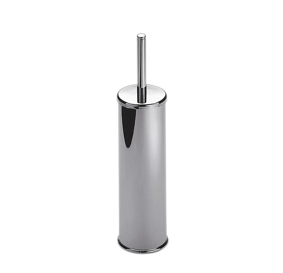 Colombo Design Luna Collection Enclosed Standing Toilet Brush Holder Chrome - cabinetknobsonline