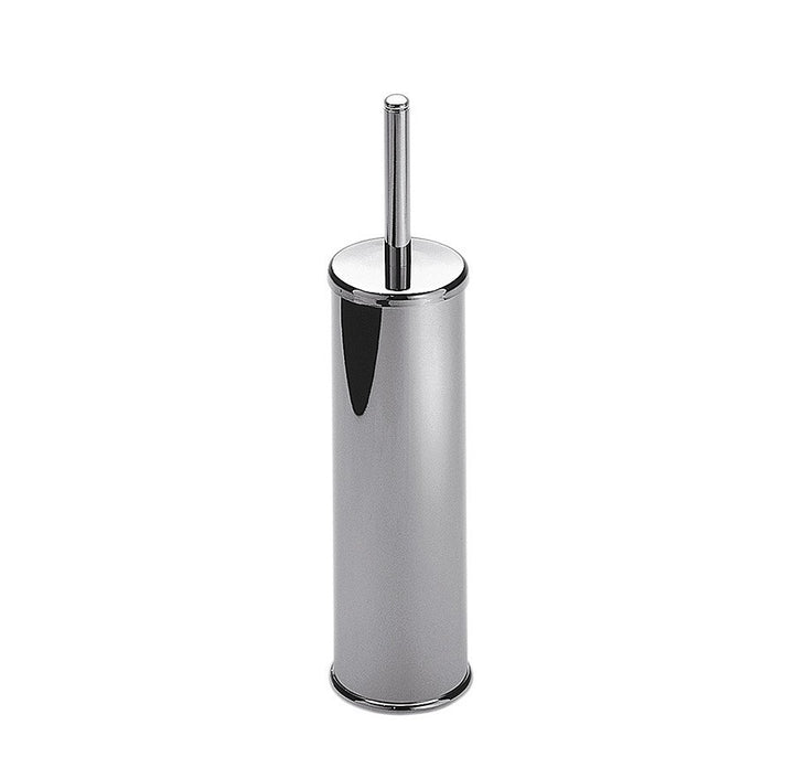 Colombo Design Luna Collection Enclosed Standing Toilet Brush Holder Chrome - cabinetknobsonline