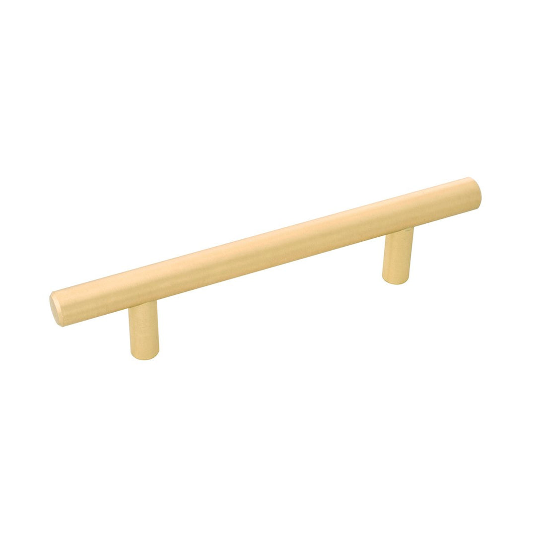 Belwith-Keeler Cabinet Hardware  Contemporary Bar Pulls Collection Pull 96 Millimeter Center to Center Royal Brass Finish - cabinetknobsonline