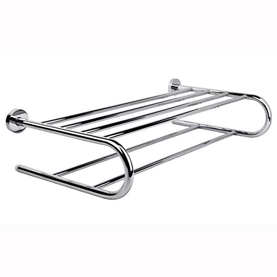 Colombo Designs Basic Collection Towel Rack-Chrome- 21" - cabinetknobsonline