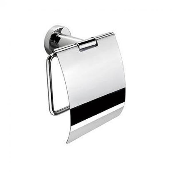 Colombo Designs Basic Collection Toilet Paper Holder w- Cover -Chrome - cabinetknobsonline