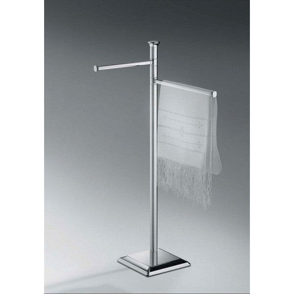 Colombo Design Portofino Collection Free Standing Dual Towel Holder Chrome - cabinetknobsonline
