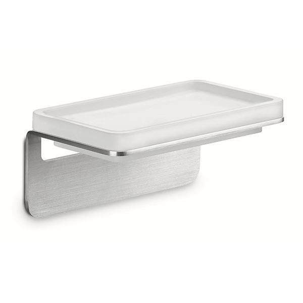 Colombo Design Over Collection Wall Mounted Soap Dish Holder Satin Chrome - cabinetknobsonline