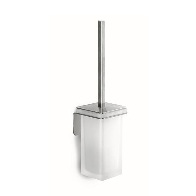 Colombo Design Over Collection Wall Mounted Toilet Brush Holder Satin Chrome - cabinetknobsonline