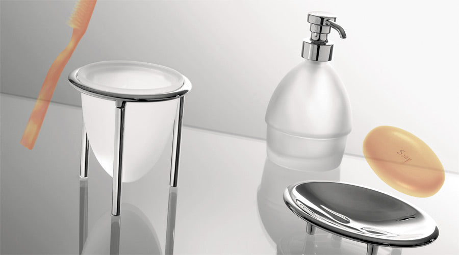 Colombo Design Bathroom Accessories Khala CollectionFree Standing Soap Dispenser Chrome - cabinetknobsonline