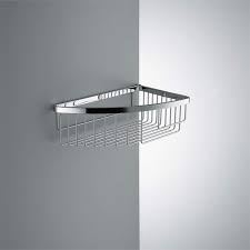 Colombo Designs Small Single Corner Shower Basket -Chrome - cabinetknobsonline