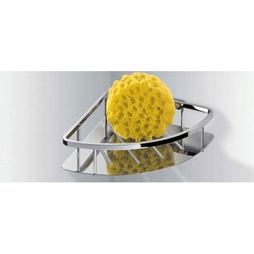 Colombo Designs Free Standing Triangle Soap Basket for Shower-Chrome - cabinetknobsonline