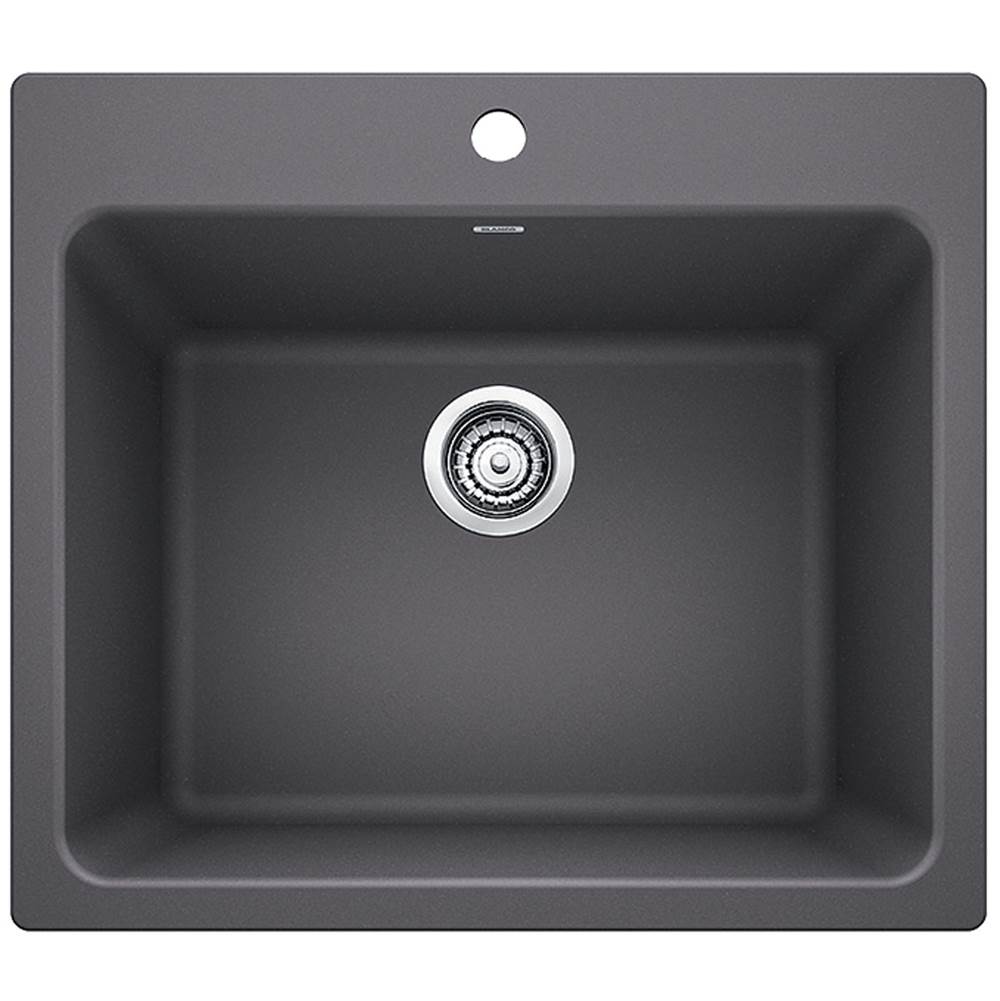 Blanco Liven Laundry Sink - Cinder - cabinetknobsonline