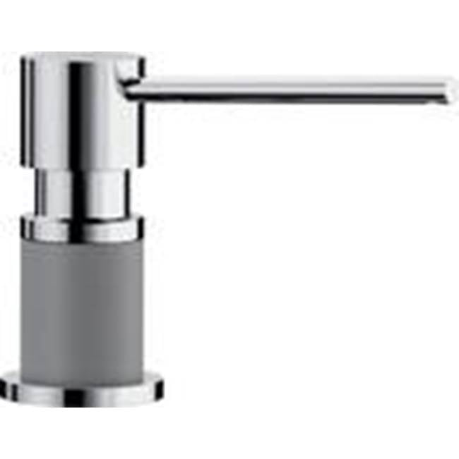 Blanco Lato Soap Dispenser - Metallic Gray-Chrome Dual Finish - cabinetknobsonline