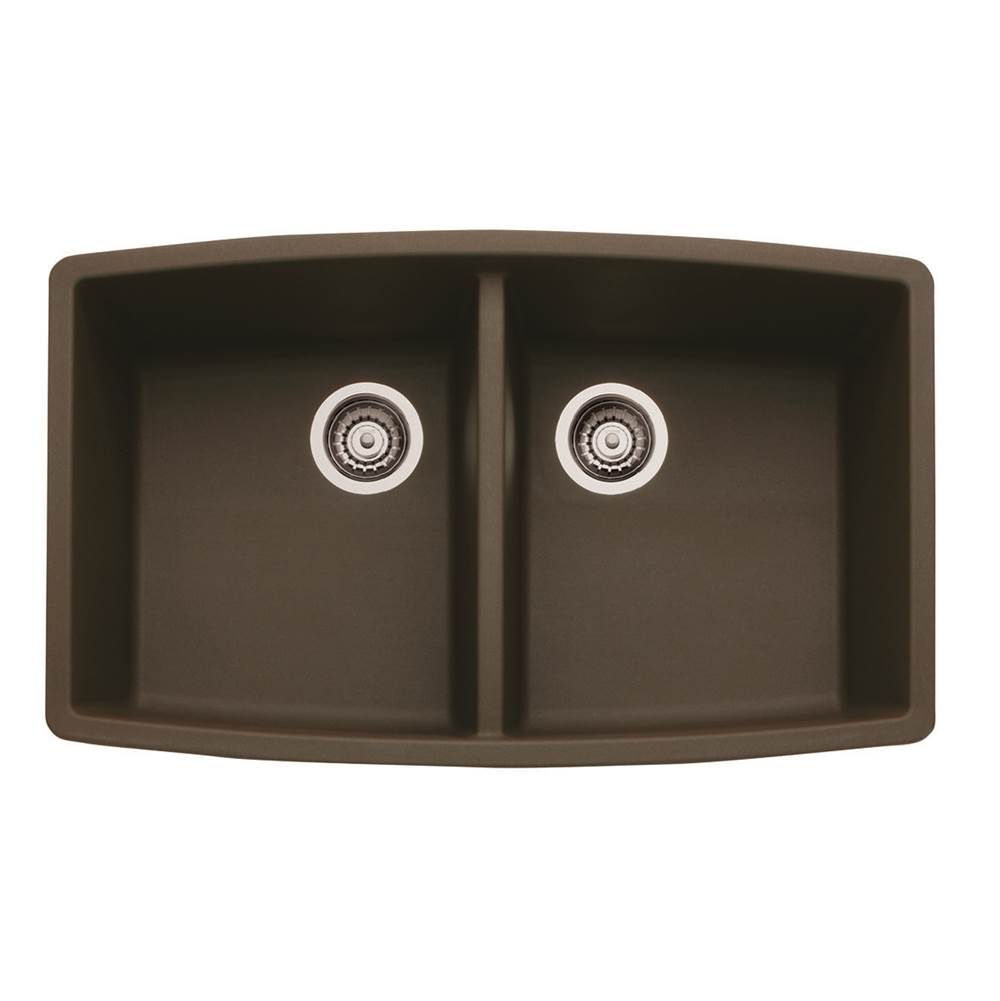 Blanco Performa Equal Double Bowl - Cafe Brown - cabinetknobsonline