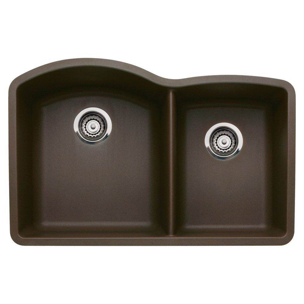 Blanco Diamond 1-3-4 Bowl - Cafe Brown - cabinetknobsonline