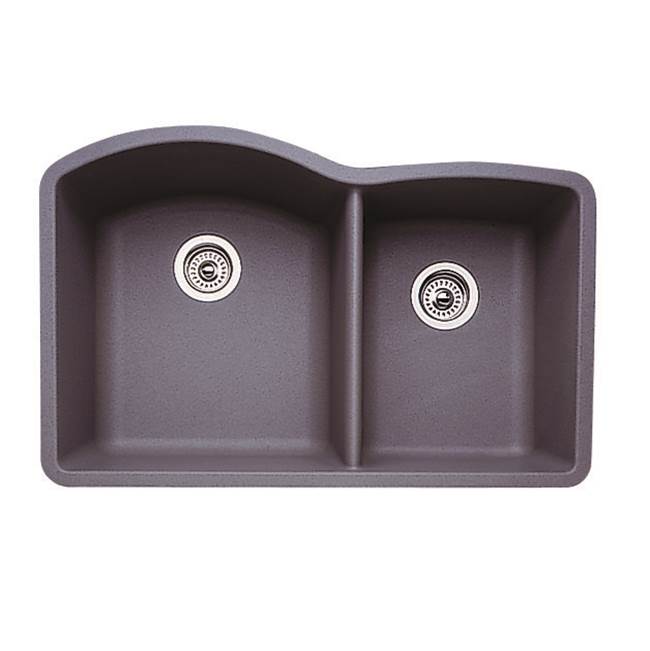 Blanco Diamond 1-3-4 Bowl - Metallic Gray - cabinetknobsonline