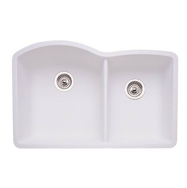 Blanco Diamond 1-3-4 Bowl - White - cabinetknobsonline