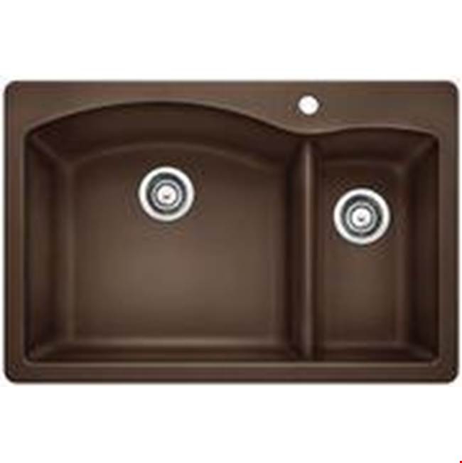 Blanco Diamond 1-1-2 Bowl Dual Deck - Cafe Brown - cabinetknobsonline