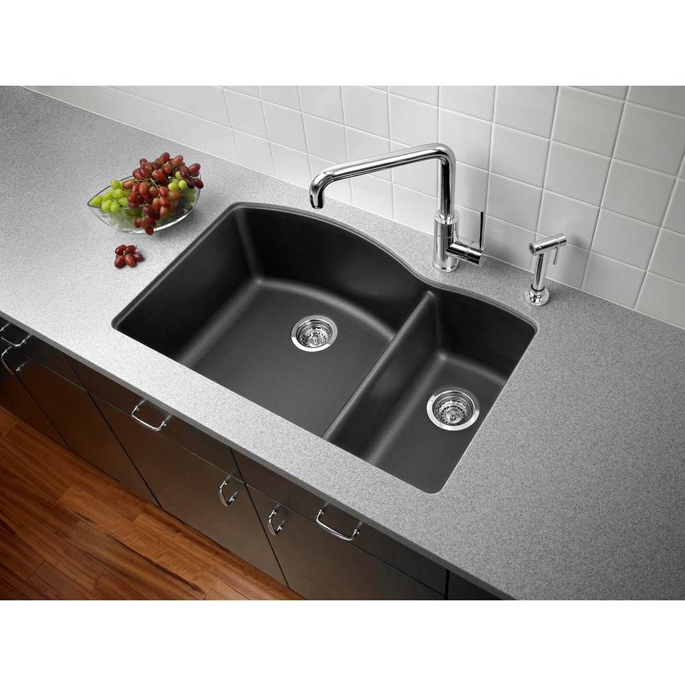 Blanco Diamond 1-1-2 Bowl Dual Deck - Anthracite - cabinetknobsonline