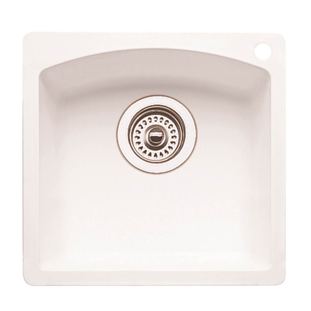 Blanco Diamond Bar Sink Dual Deck - White - cabinetknobsonline